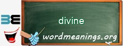 WordMeaning blackboard for divine